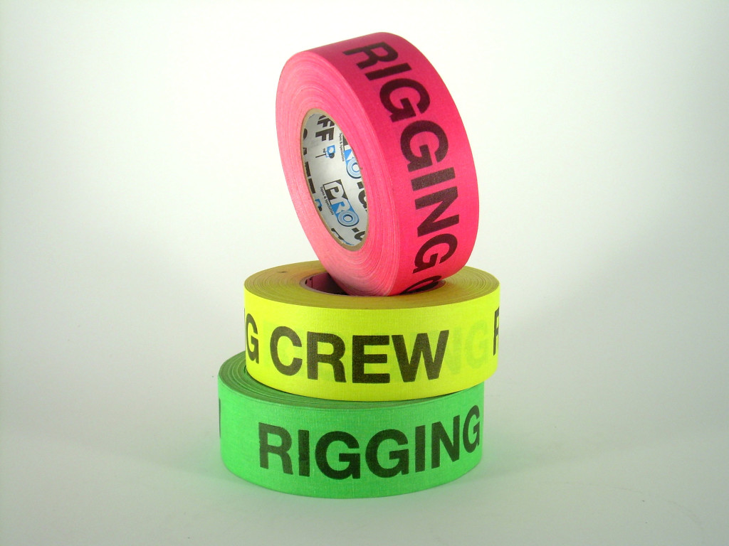 Rigging Crew Tape 2″ X 55 Yds. Gaffers 3 Colors Hollywood Expendables