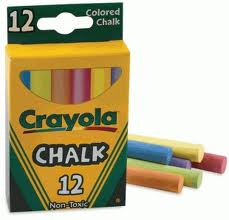 School Chalk Colored 12 Sticks