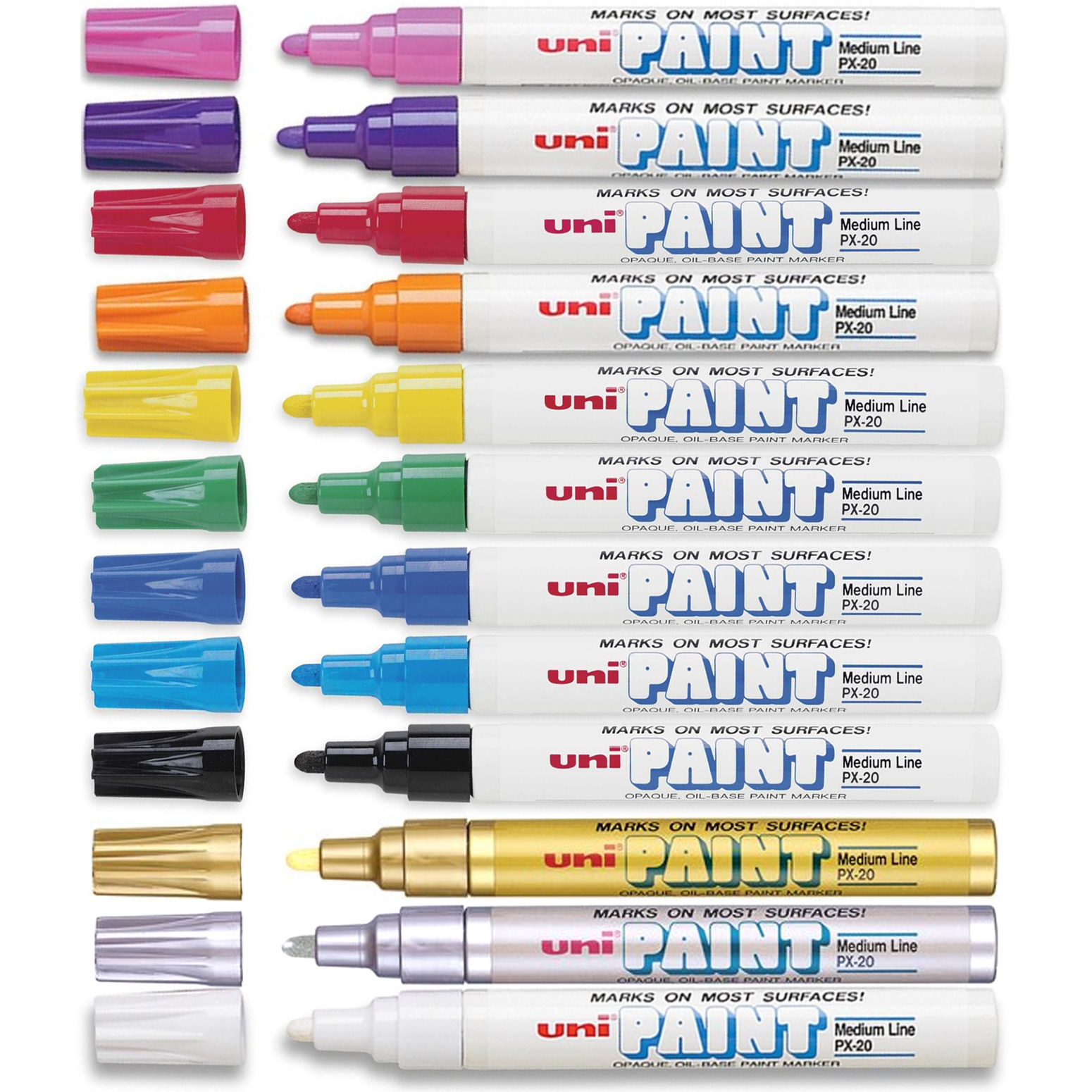 Makkelijk te lezen NieuwZeeland Ik was verrast Paint Pen by Uni-Ball 12 Colors | Hollywood Expendables