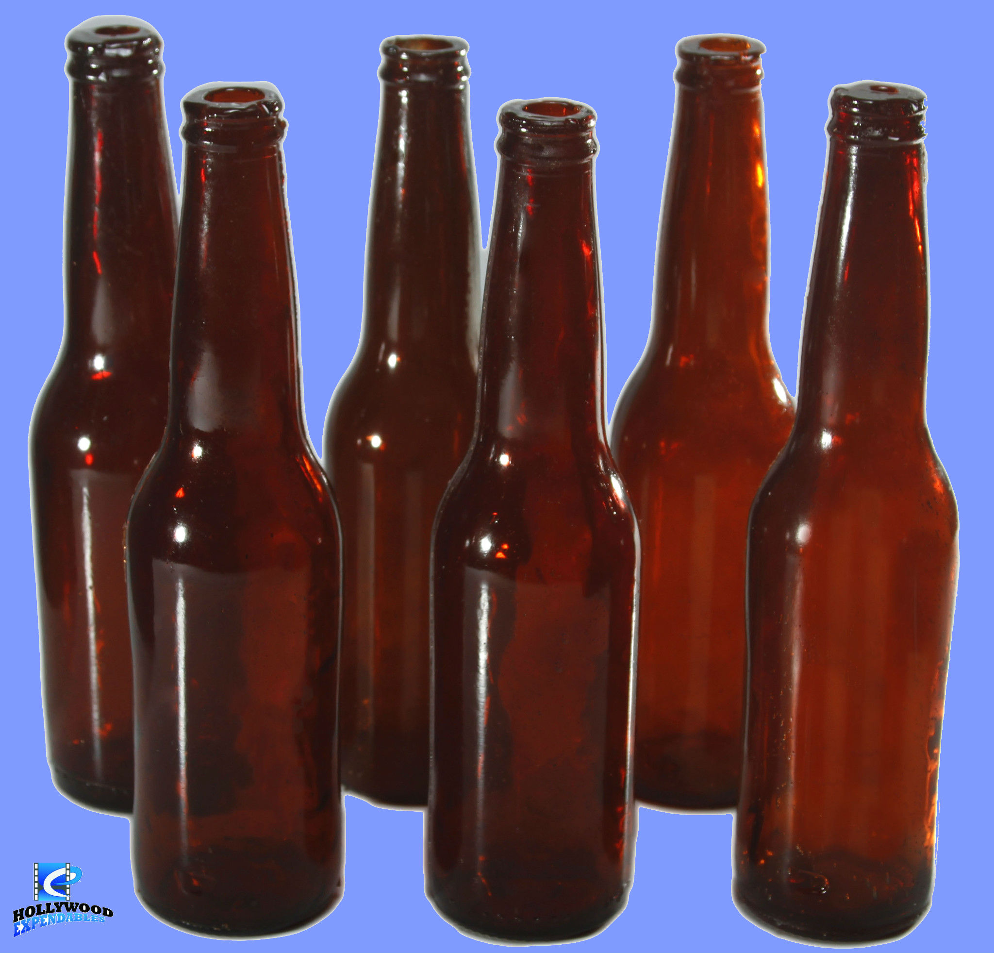 Breakaway Prop Brown Beer Bottle Ea. & 6 Pk. Hollywood Expendables