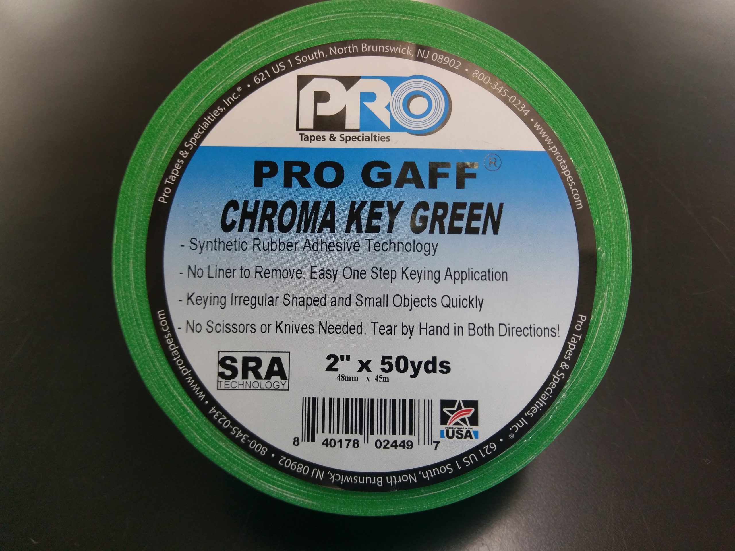 Chroma Green Gaffers Tape 2″ X 50 YDS. | Hollywood Expendables
