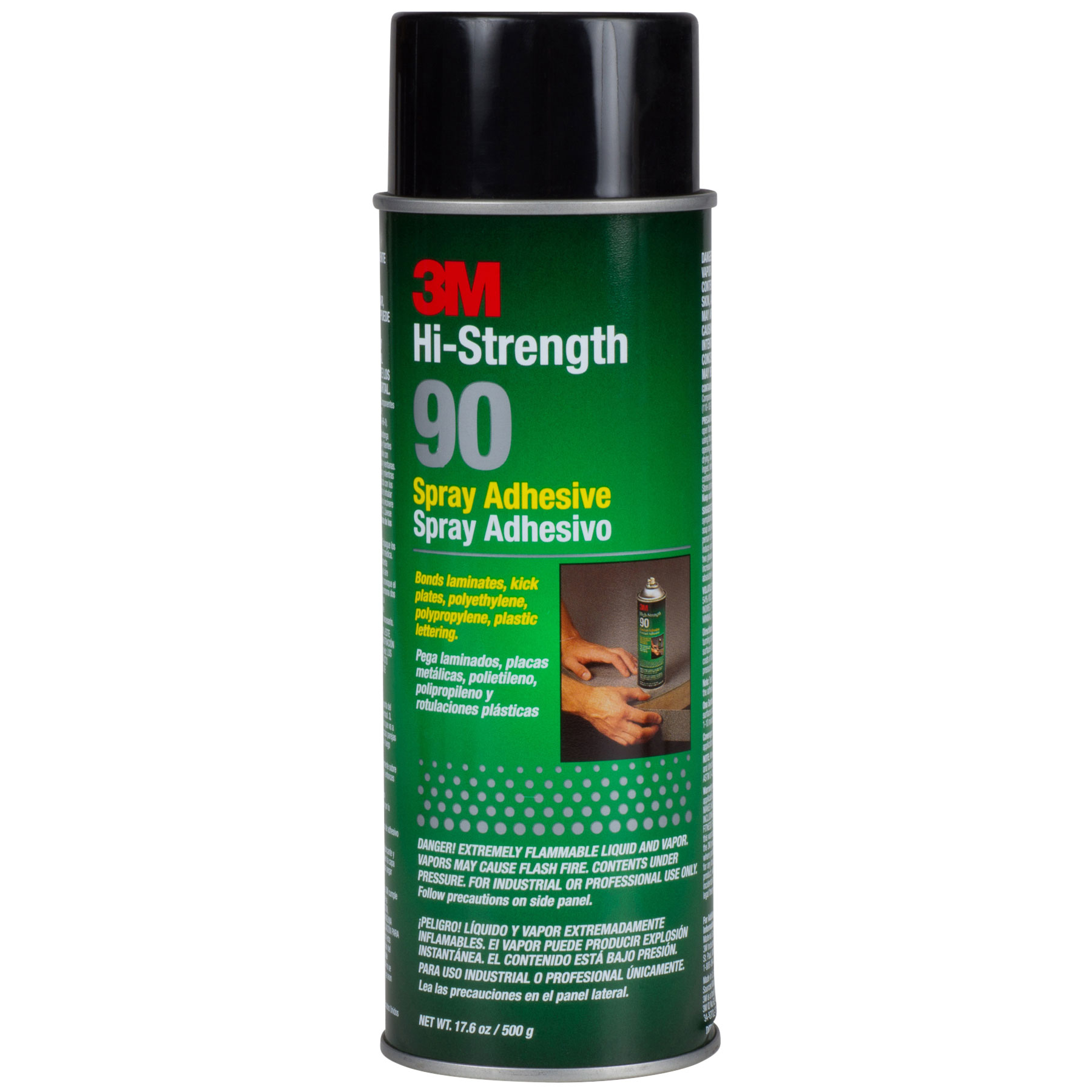 3M 30023 90 Hi-Strength Clear Contact-type Adhesive Spray, 17.6 oz, 12